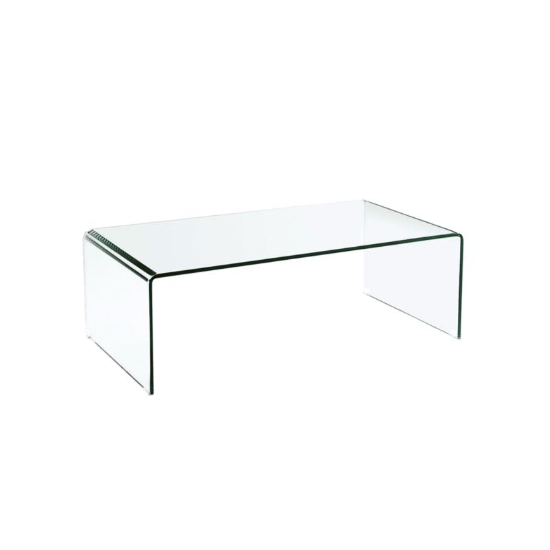 Τραπεζάκι Σαλονιού GLASSER Bent Glass - Γυαλί Clear 110x55x35cm