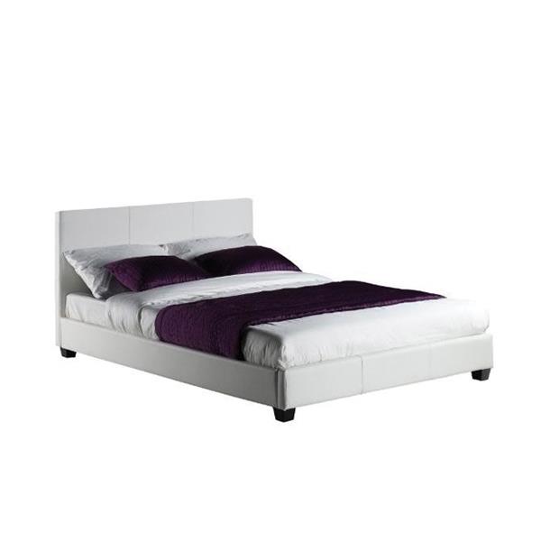 Κρεβάτι Διπλό WILTON PU Άσπρο 159x213x89 (Στρώμα 150x200)cm