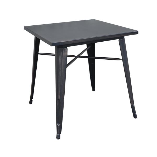 Τραπέζι RELIX Μέταλλο Μαύρο Antique 70x70x75cm