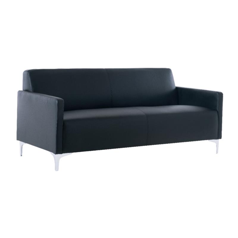Καναπές Τριθέσιος STYLE PU Μαύρο 164x71x72cm