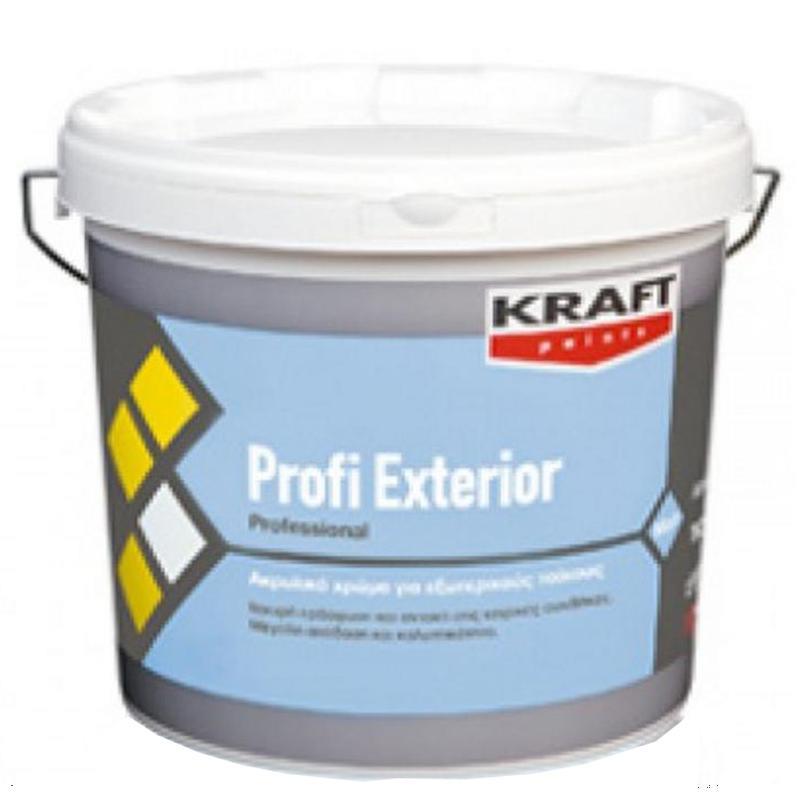 Ακρυλικό Χρώμα Υδατικής Διασποράς Kraft Profi Exterior Λευκό 3lt