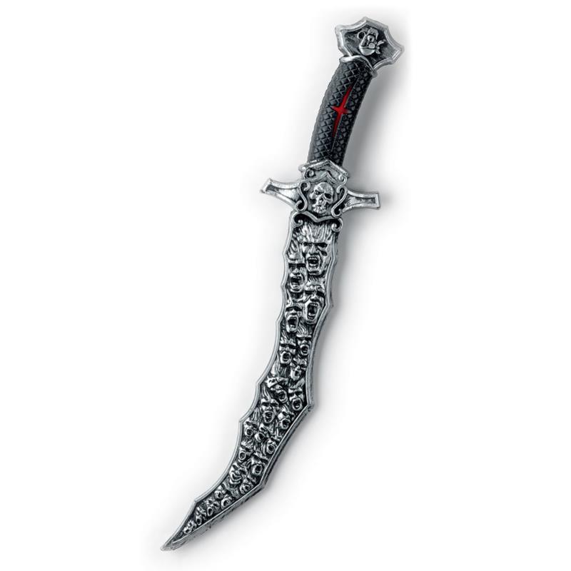 Αποκριάτικο Αξεσουάρ Σπαθί Με Νεκροκεφαλές 57cm