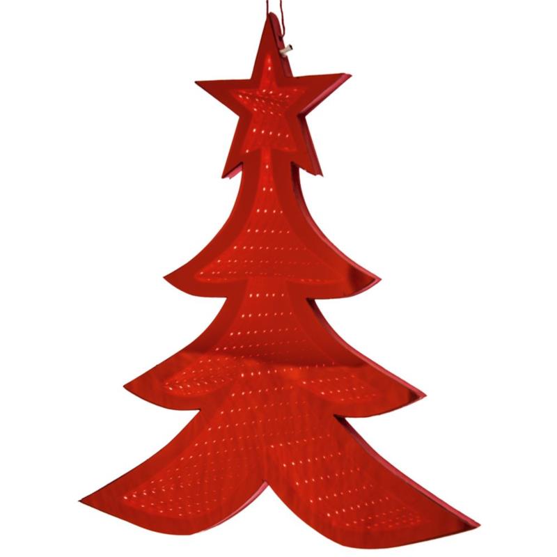 Δέντρο 3D LED Ρεύματος Κόκκινο 30cm