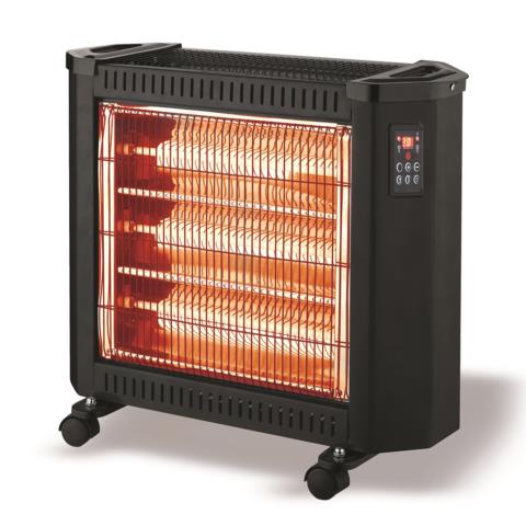 Θερμάστρα Χαλαζία ERP 2400W Eurolamp Μαύρη Με Κοντρόλ 147-29701