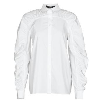 Πουκάμισα Karl Lagerfeld POPLIN BLOUSE W/ GATHERING Σύνθεση: Βαμβάκι