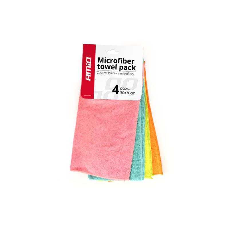 Απορροφητικό πανί μικρονοιών Amio Microfiber towel pack 30Χ30 (Σετ 4 τεμαχίων) 01046