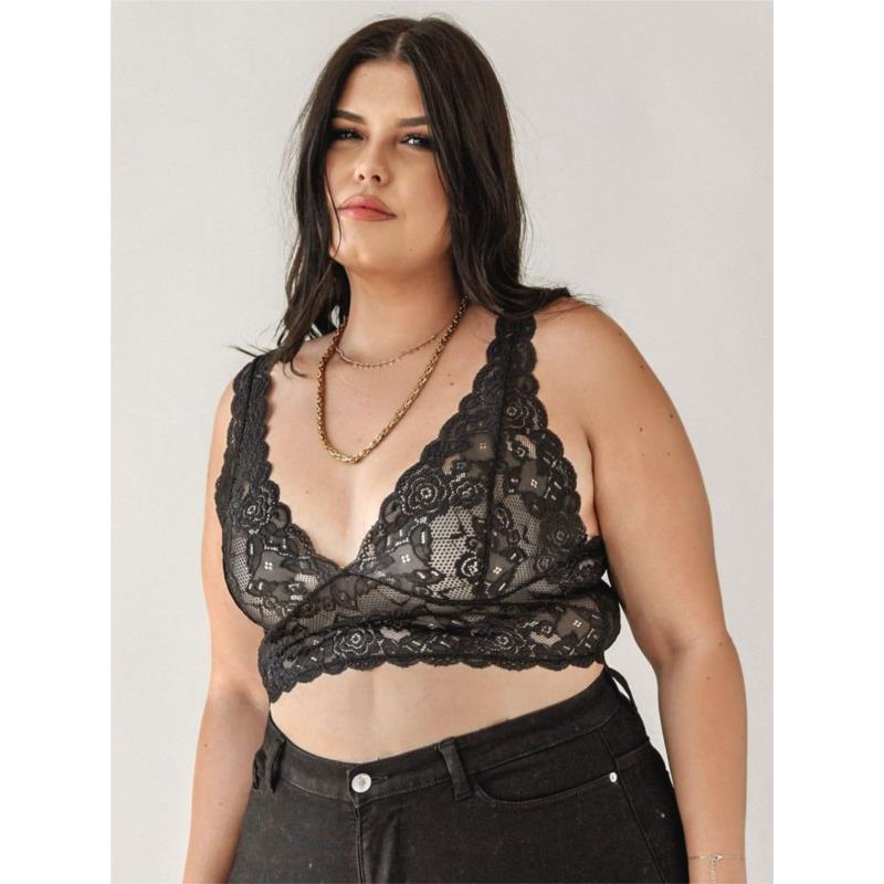 ONLY Bralette Δαντέλα Μαύρο - Luxe Good to Us