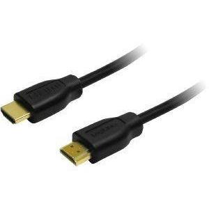 LOGILINK CH0076 HDMI HIGH SPEED WITH ETHERNET V1.4 CABLE GOLD PLATED 0.20M BLACK