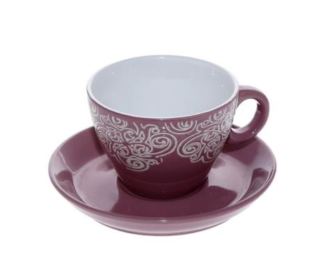 Φλυτζάνι Με Πιατάκι Cappuccino Stoneware 280ml Vienna Μπορντώ ESPIEL HUN122K6 (Σετ 6 Τεμάχια) (Χρώμα: Μπορντώ , Υλικό: Stoneware) - ESPIEL - HUN122K6
