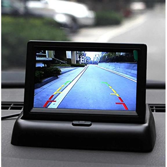 Οθόνη LCD 4.3 ιντσών TFT Monitor LED IR Reversing Camera Car Rear View Kit For Truck Bus