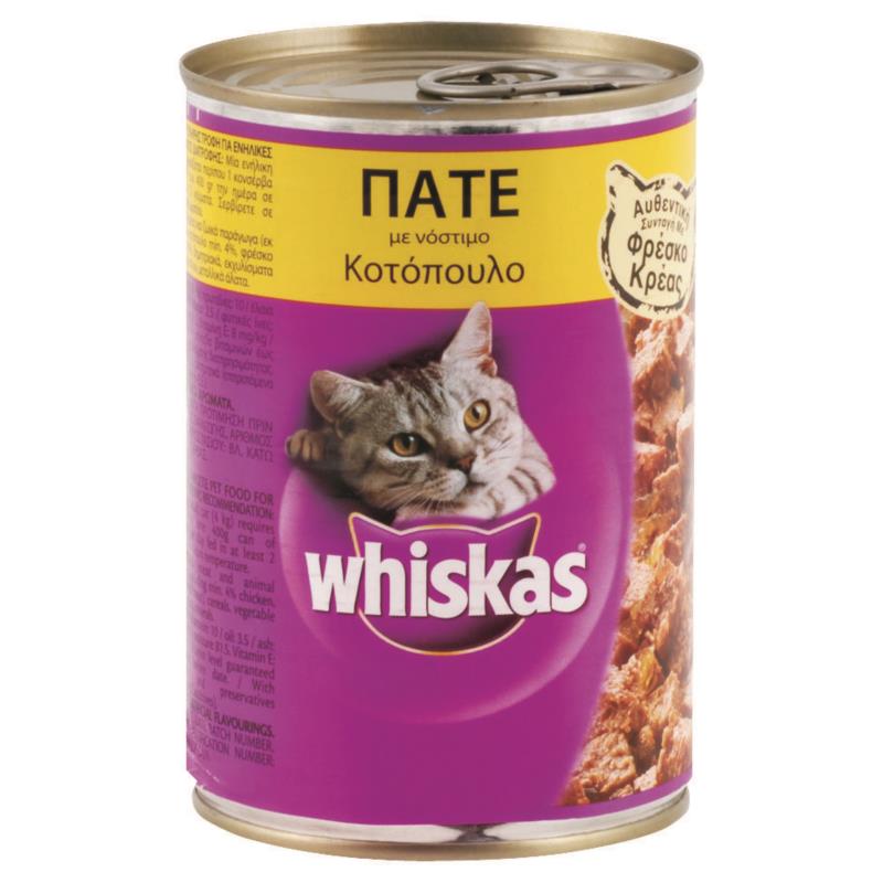 Τροφή για γάτες με Κοτόπουλο Πατέ Whiskas (400 g)