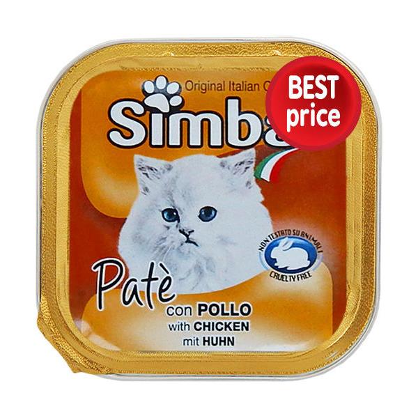 Κονσέρβα γάτας Πατέ με Κοτόπουλο Simba (100g)