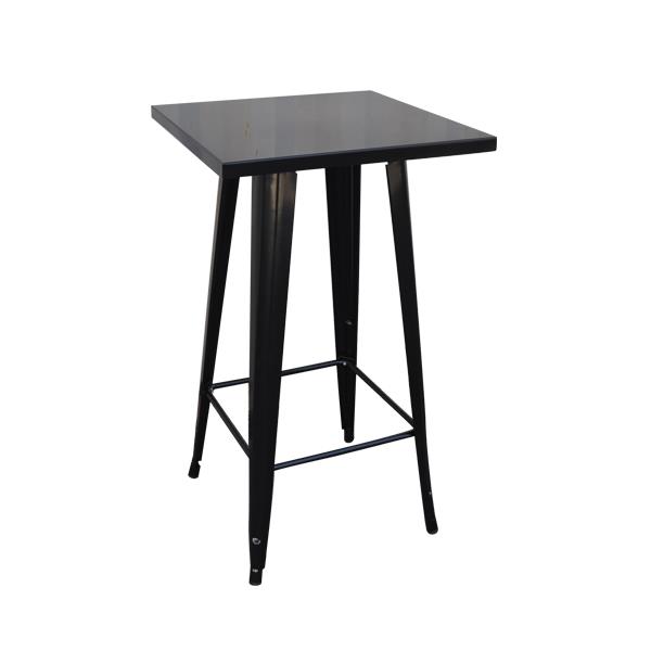 Τραπέζι Bar RELIX Μέταλλο Μαύρο Antique 60x60x101cm