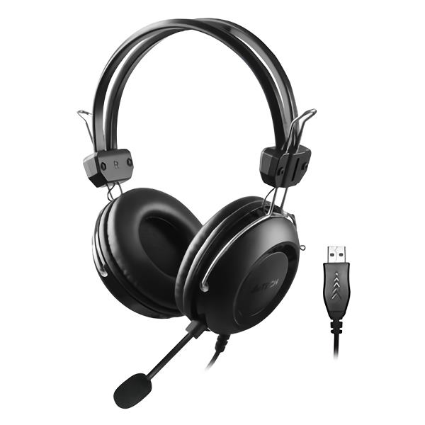 A4TECH Headset HU-35 USB 40mm ακουστικά 102 dB μαύρα AKOUSTIKA5