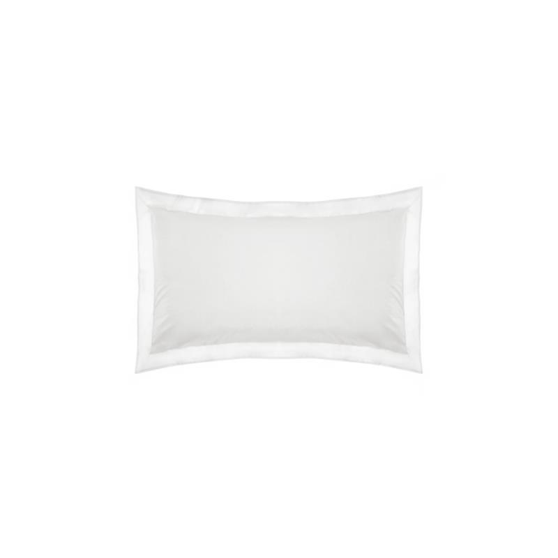 Coincasa μονόχρωμη μαξιλαροθήκη με φάσα 50 x 80 cm - 006533101 - Λευκό