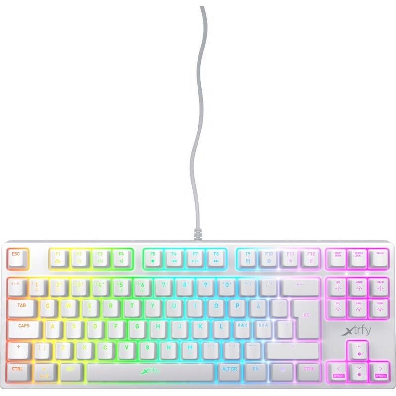 XTRFY K4 Tenkeyless Mechanical Gaming Keyboard (UK Layout). White
