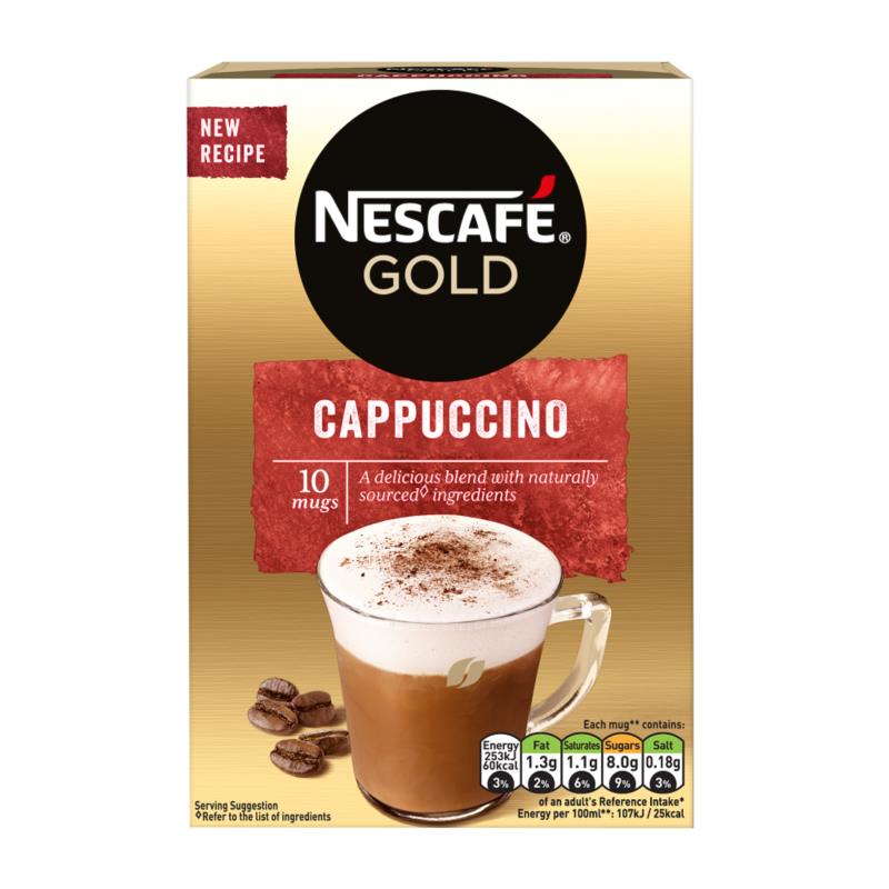 Στιγμιαίος Καφές Cappuccino σε φακελάκια Nescafe Gold (10 τεμ)