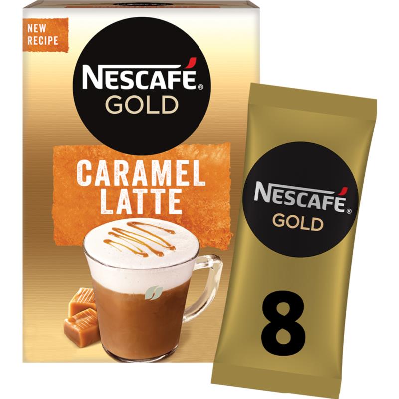 Στιγμιαίος Καφές Caramel Latte σε φακελάκια Nescafe Gold (8 τεμ)