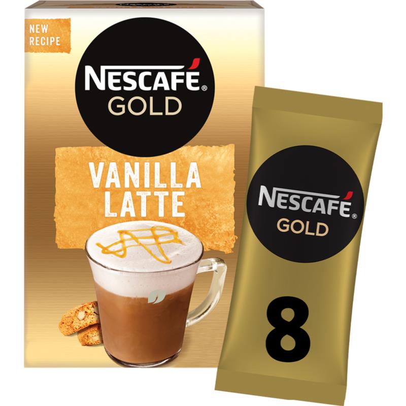 Στιγμιαίος Καφές Vanilla Latte σε φακελάκια Nescafe Gold (8 τεμ)