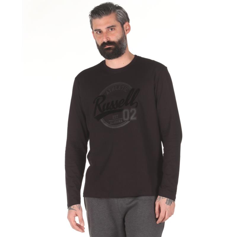 Russell Athletic COLLEGIATE - L/S CREWNECK TEE A0-030-2-099 Μαύρο