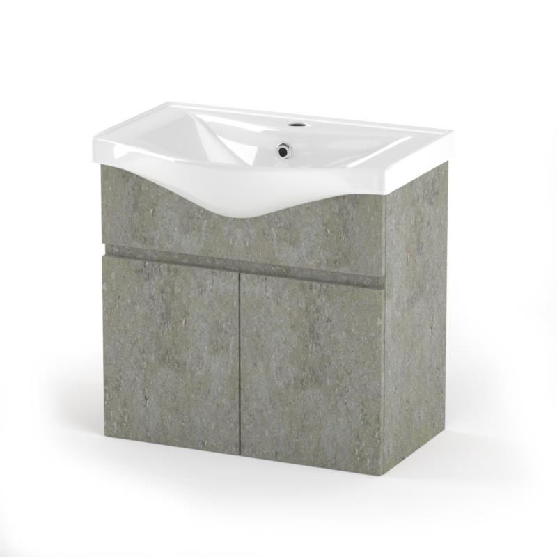 Έπιπλο μπάνιου "ARLENE" σε cemento χρώμα 65x45x62