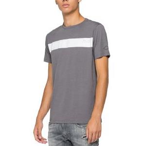 T-SHIRT REPLAY WITH CONTRASTING STRIPE M3364 .000.2660 496 ΓΚΡΙ