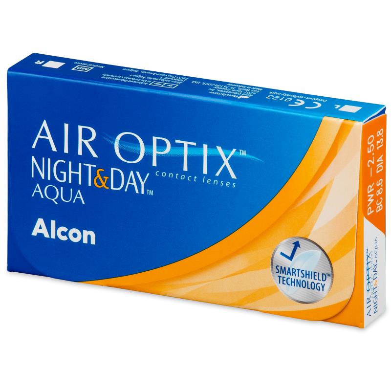 Air Optix Aqua Night & Day Μηνιαίοι Φακοί Επαφής Σιλικόνης-Υδρογέλης (6 φακοί)