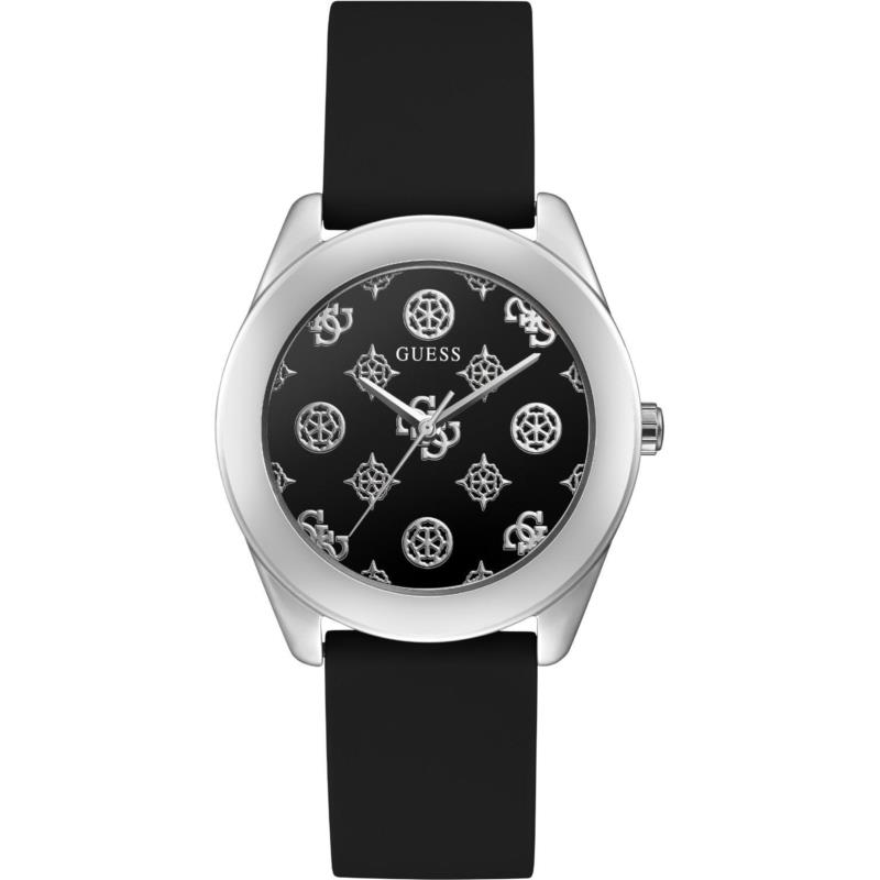 GUESS Peony G Ladies - GW0107L1, Silver case with Black Rubber Strap