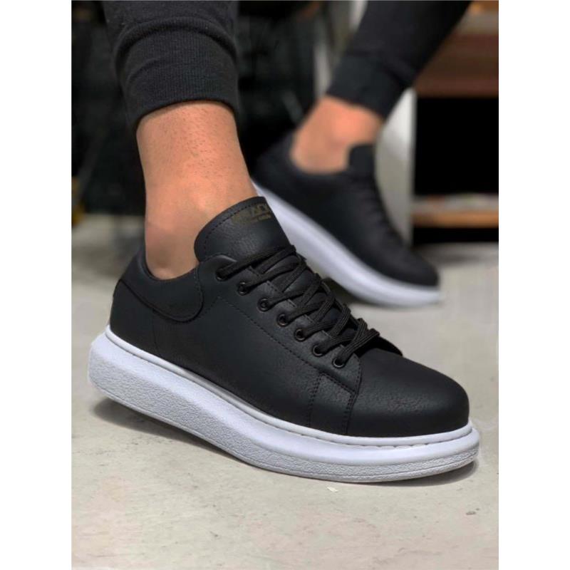 Ανδρικά μαύρα Casual Sneakers με κορδόνια 0442020
