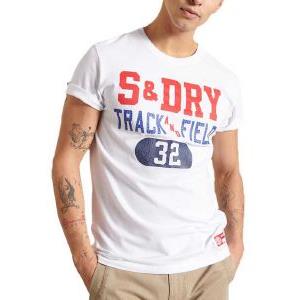 T-SHIRT SUPERDRY TRACK AND FIELD GRAPHIC M1011197A BRILLIANT WHITE
