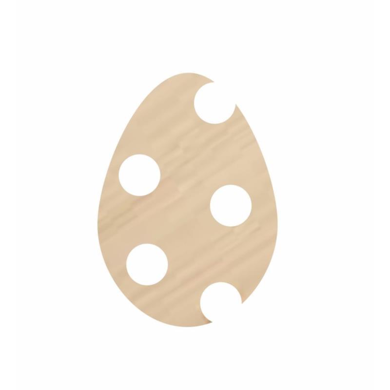 Ξύλινο Διακοσμητικό Αυγό Πουά