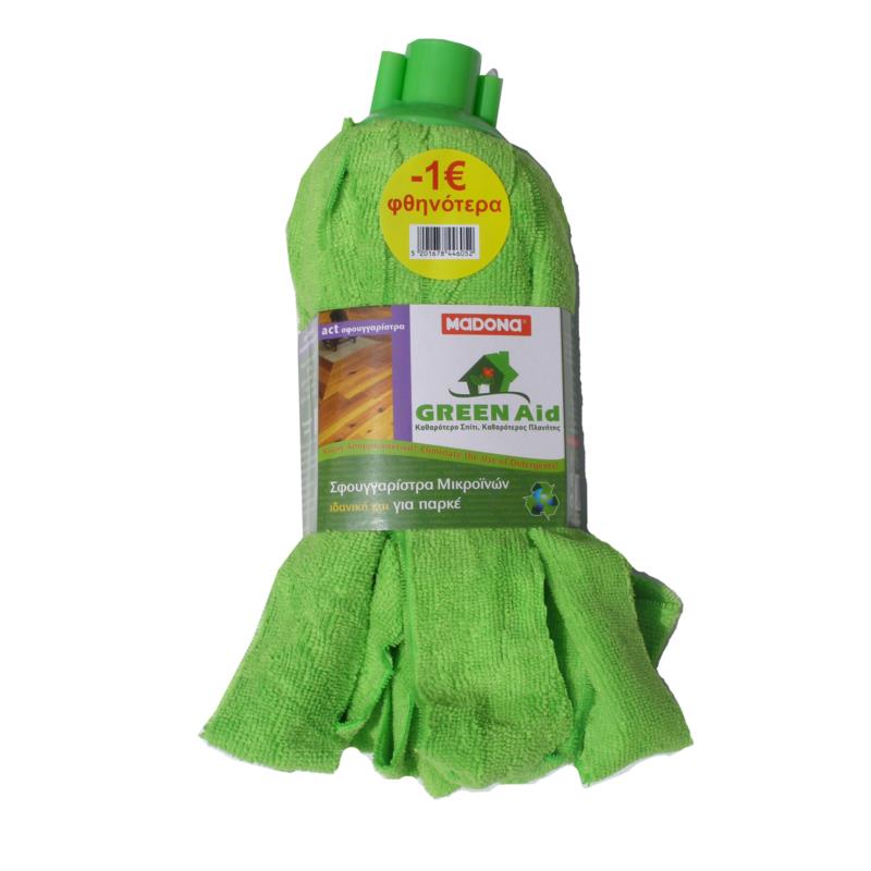 Σφουγγαρίστρα Μικροϊνών Green Aid Πράσινη Madona (1 τμχ) -1