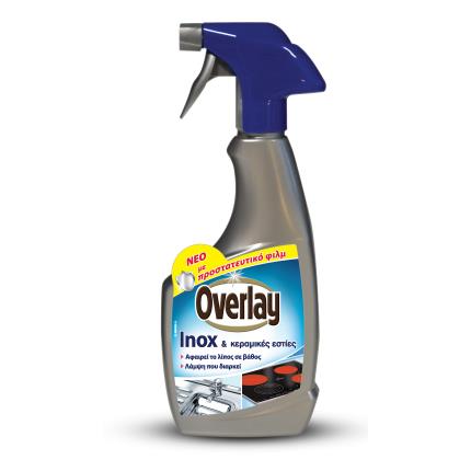 Καθαριστικό Spray για Επιφάνειες Inox και Κεραμικές Εστίες Overlay (500 ml)