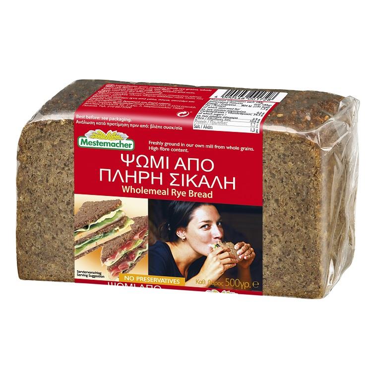 Ψωμί από Πλήρη Σίκαλη Vollkorn-Brot Mestemacher (500 g)