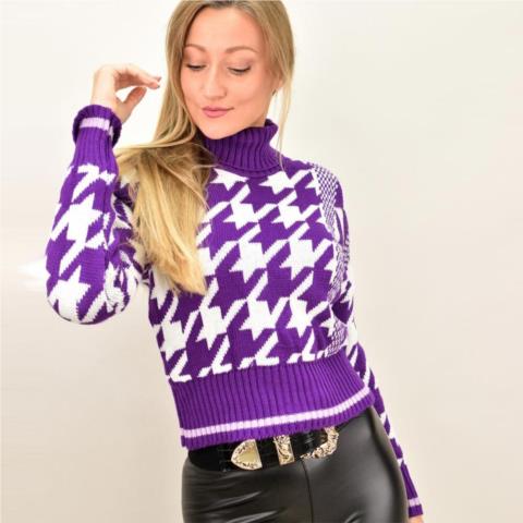 Γυναικέιο πλεκτό με σχέδιο