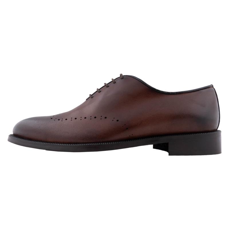 Prince Oliver Καφέ Σοκολατί Oxford Leather Shoes NEW IN