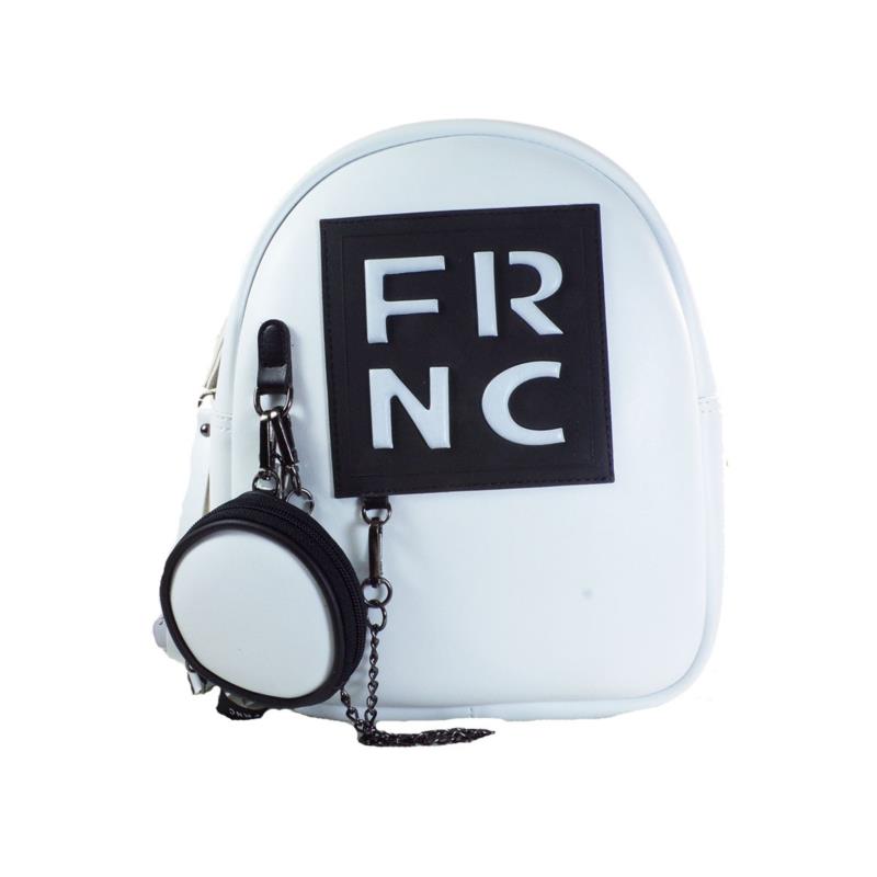 FRNC FRANCESCO Τσάντα Γυναικεία Πλάτης-Backpack 1672 Λεύκο Δέρμα