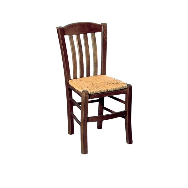 Καρέκλα CASA Ξύλο/Ψάθα Καρυδί 42x45x88cm