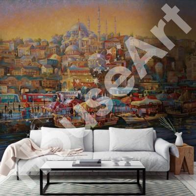 Ελαιογραφία Κωνσταντινούπολης Πόλεις - Ταξίδια Ταπετσαρίες Τοίχου 70 x 100 cm