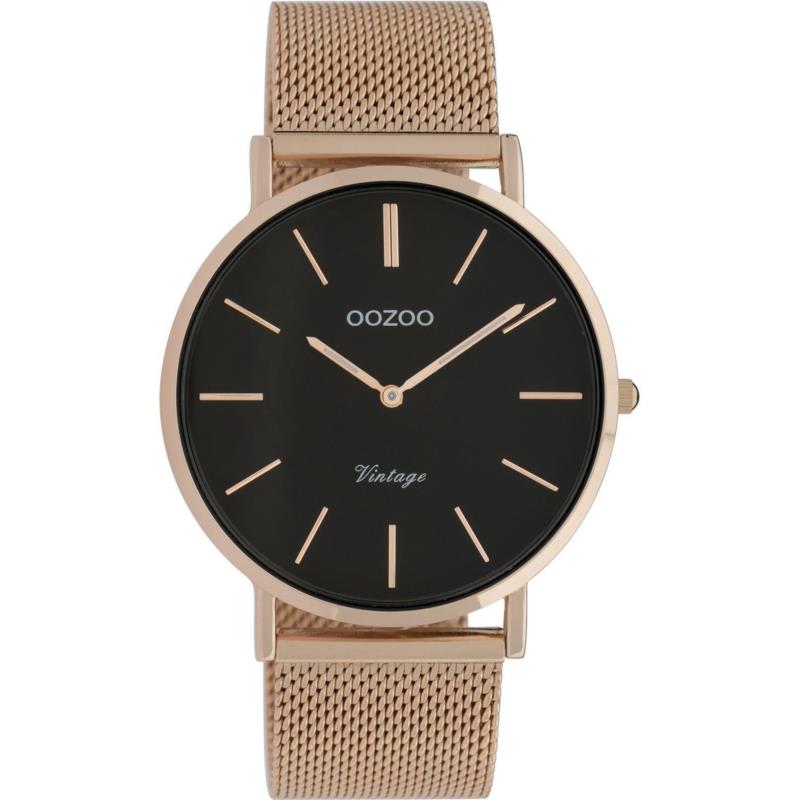 OOZOO Timepieces Vintage - C9925, Rose Gold case with Metal Strap