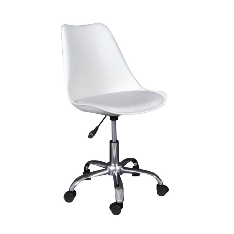 Καρέκλα MARTIN Γραφείου PP/Pu Άσπρο 51x55x81/91cm