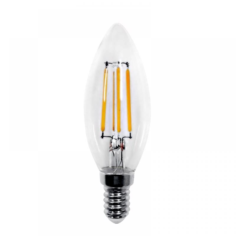 INLIGHT E14 LED Filament C35 5W 450Lm 2700Κ Dimmable Θερμό Λευκό 7.14.05.16.1