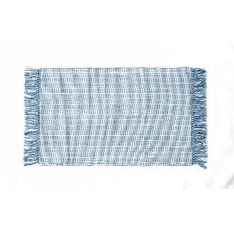 Χαλάκι Bαμβακερό 60x130εκ. Palamaiki Lila Blue (Ύφασμα: Βαμβάκι 100%, Χρώμα: Μπλε) - Palamaiki - 5205857196141