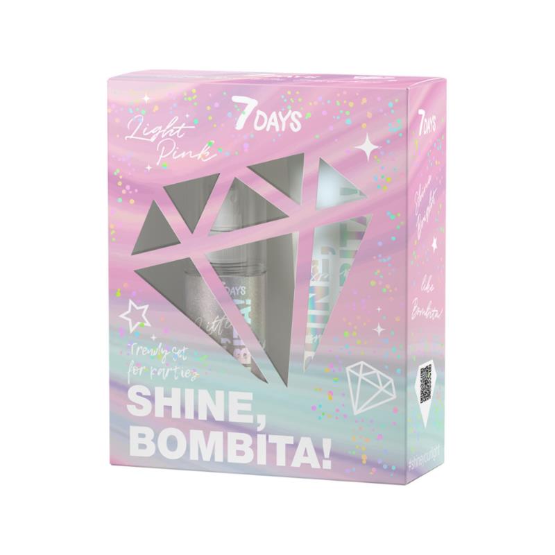 Gift Set 7Days Bombita Light Pink Shine