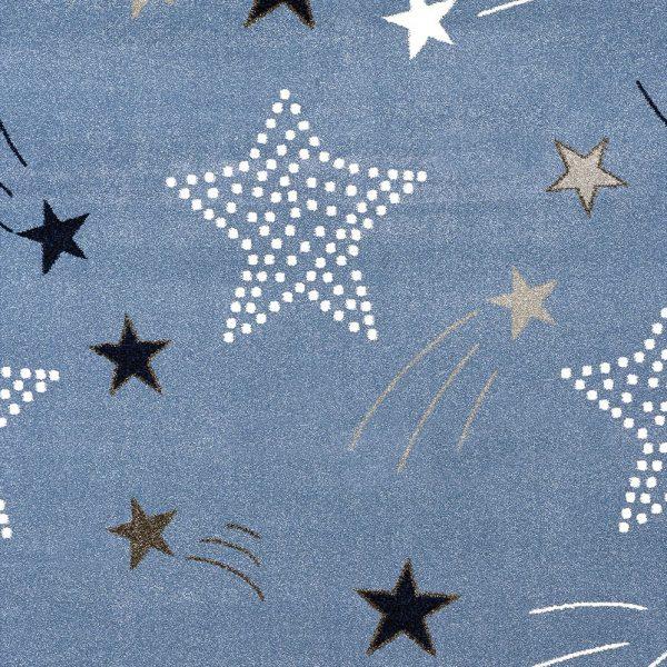 Μπλε παιδικό χαλί αστέρια Diamond Kids 5302/035 - ΡΟΤΟΝΤΑ 1,60x1,60 Colore Colori