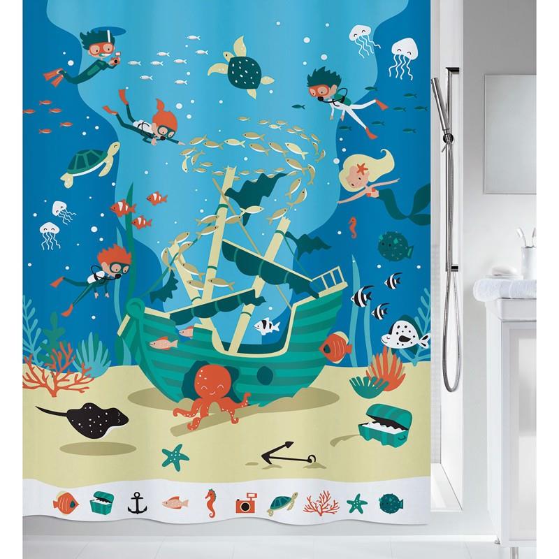 Dimitracas Κουρτίνα Μπάνιου Υφασμάτινη 'Pirates' 180x200cm 02023.001