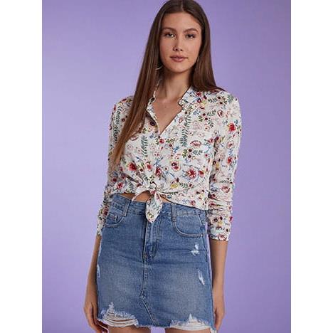 Floral πουκάμισο με τσέπη SH9888.3957+1