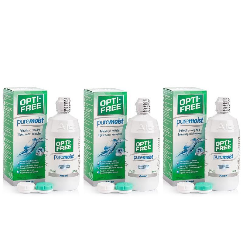 Alcon OPTI-FREE PureMoist 3 x 300 ml με θήκες