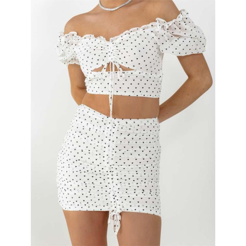 Glamorous Φούστα Mini Λευκή- La Noche
