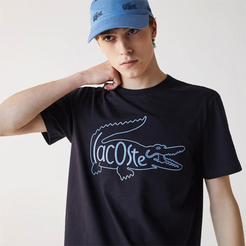 LACOSTE Men’s Crew Neck Crocodile Embroidery Cotton T-shirt TH0051-00 HDE